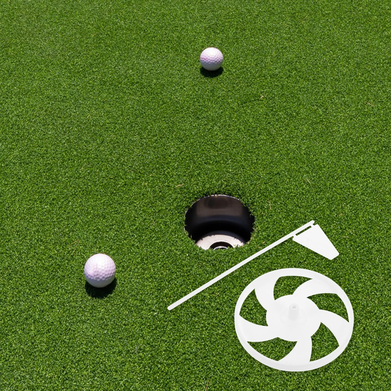 

1Set Golf Putting Cup with Flag Hole Cup Cover for Backyard Putting Accessories Lightweight Golf Training Equipment for Skill