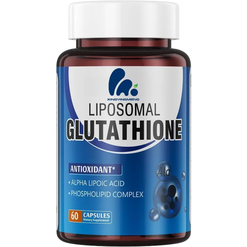 

500mg Liposomal Glutathione Supplement Containing Alpha Lipoic Acid - Antioxidant Liver and Skin Health Support 60 Capsules