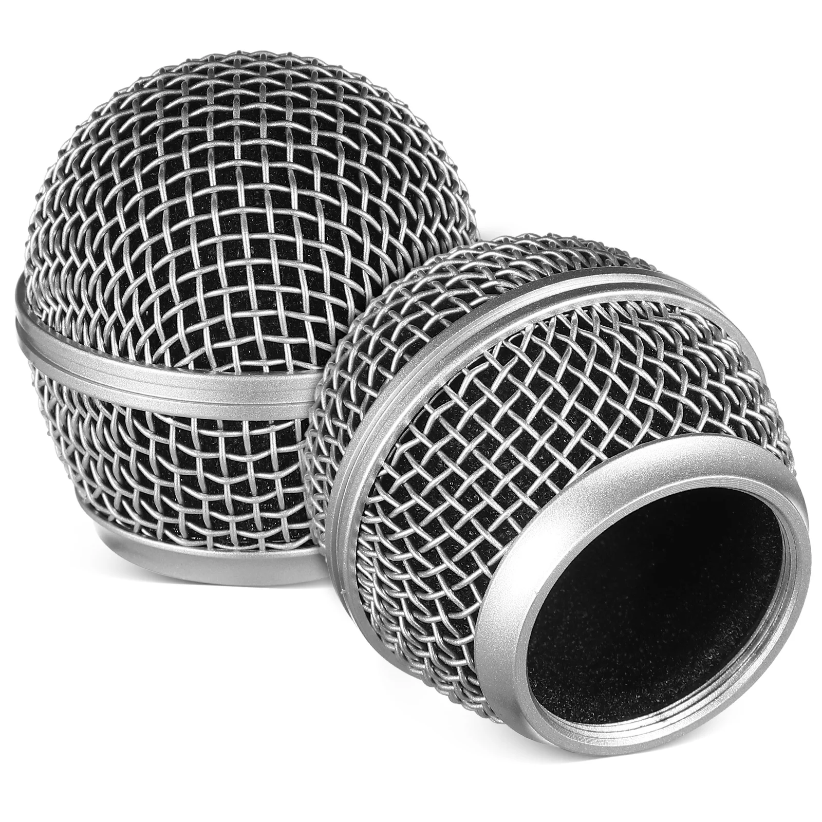 2pcs Microphone Grill Heads Replacement Microphone Mesh Heads Microphone Mesh Grille Compatible With Sm58