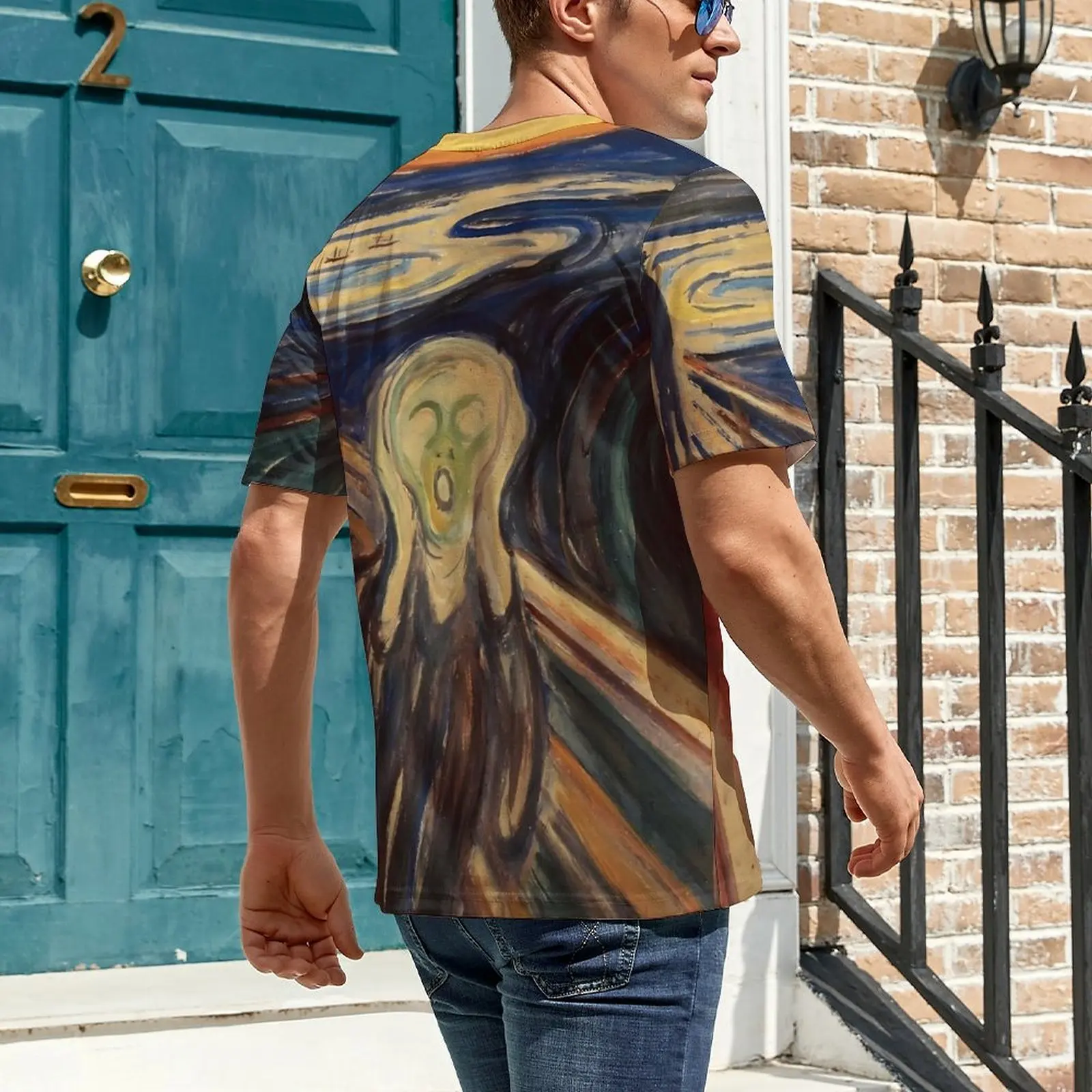 Men Van Gogh T-Shirt The Scream Edvard Munch Hippie T Shirts Short-Sleeve Design Tops Hot Summer Casual Plus Size Tees