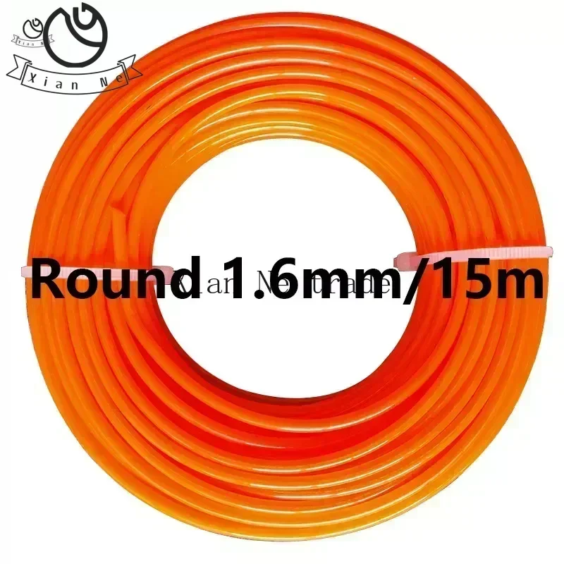 1.6/2.0/2.4/2.7/3.0/3.3/3.5mm x 15M Nylon Trimmer Line Brush Grass Cutting Weed Rope Strimmer Tool Accessories Lawn Mower Wire