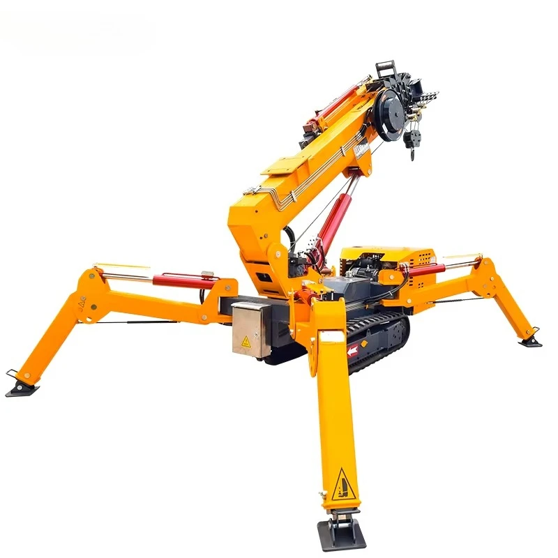 China Telescopic Mini Spider Crane Heigh Efficiency Construction Machine