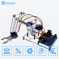 Electronic Soldering Assembly Microcontroller Robotic Arm Kit Acrylic Shell Four Degree of Freedom Robot DIY Loose Parts
