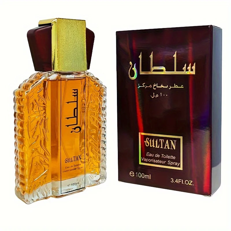 

3.38oz SULTAN Men's Luxury Eau De Toilette Spray, Middle Eastern Fragrance, Fresh Long-Lasting Floral Musk, Ideal Gift For Him