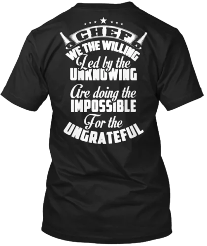 Chef T T-Shirt Made in the USA Size S to 5XL