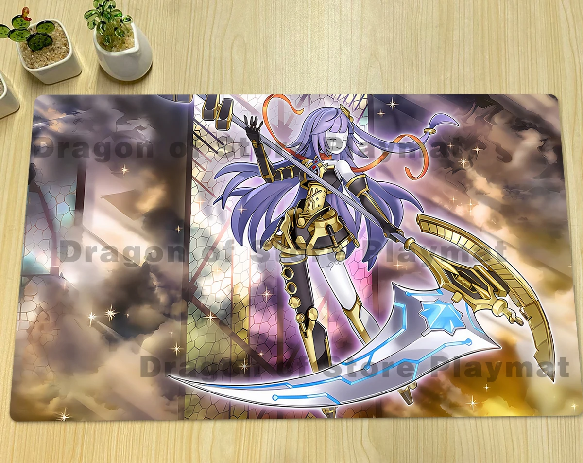

YuGiOh Playmat Galatea The Orcust Automaton TCG CCG Mat Board Game Pad Trading Card Game Mat Rubber Mousepad & Bag 600x350x2mm