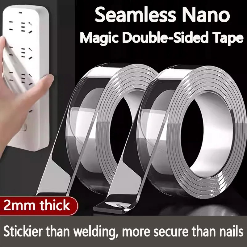

Nano double-sided tape, high viscosity, no residue, transparent, widened, wall-fixing, car-specific, waterproof, super strong, t