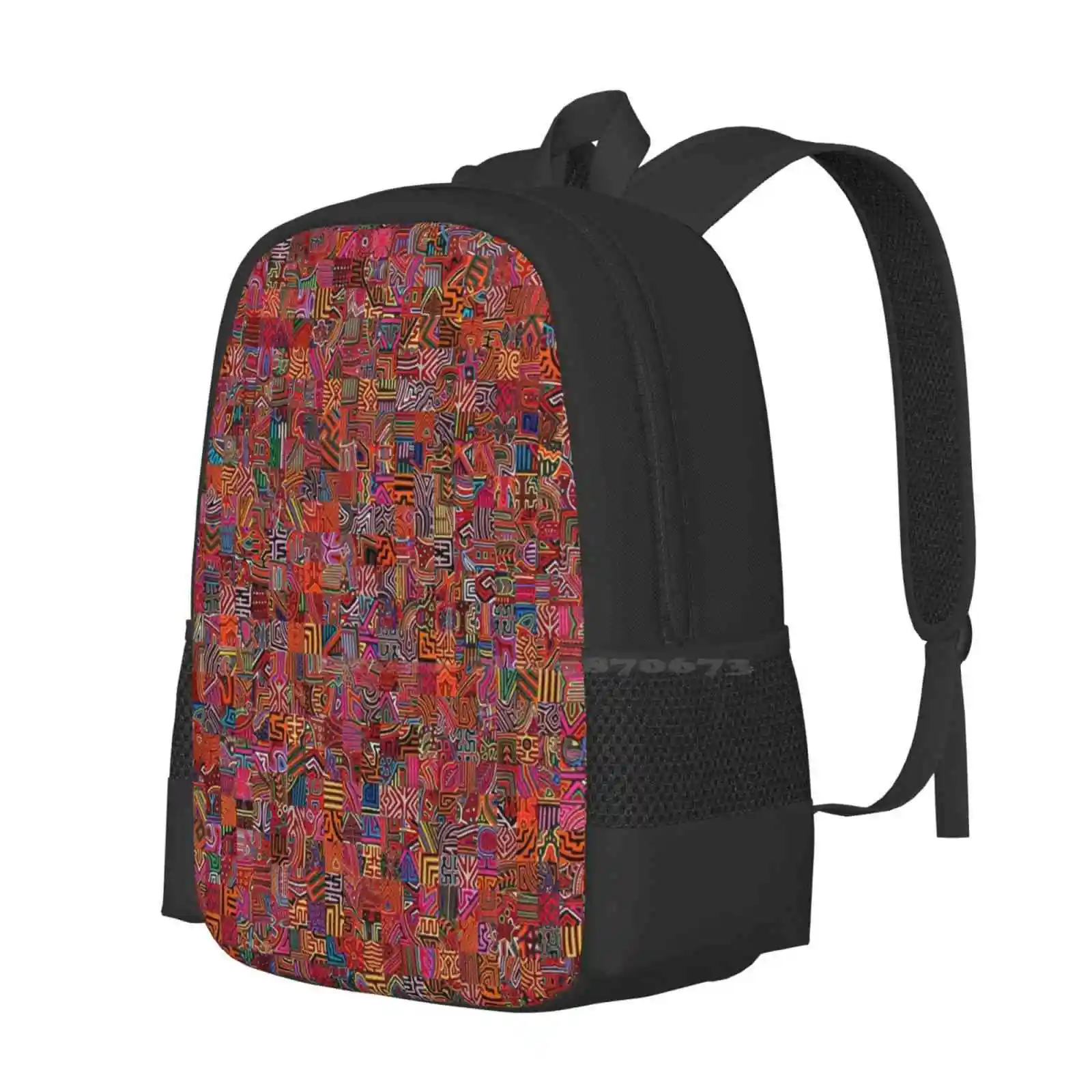 Molas Pattern Design Laptop Travel School Bags Mola Panama Kuna