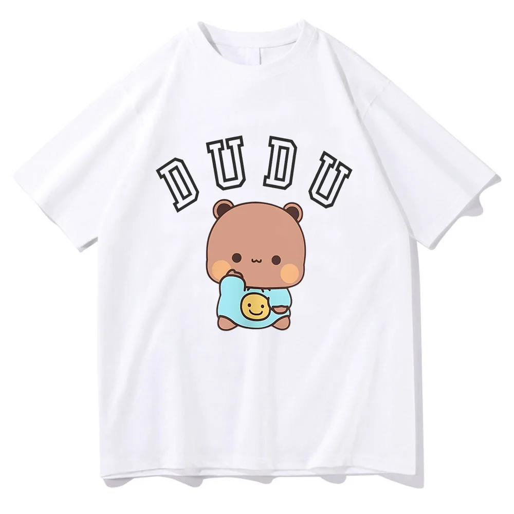 Panda Bear Cartoon Printing t-shirt manica corta donna uomo t-shirt in cotone Bubu Dudu magliette grafiche carine magliette estive Casual