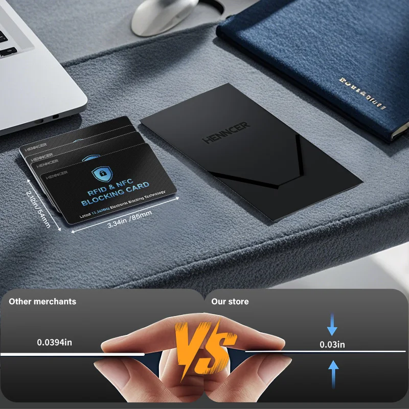 بطاقات حجب RFID بدون تلامس NFC بطاقة الخصم الائتمان جواز السفر حامي مانع مجموعة تصميم ذكي مضاد للسرقة