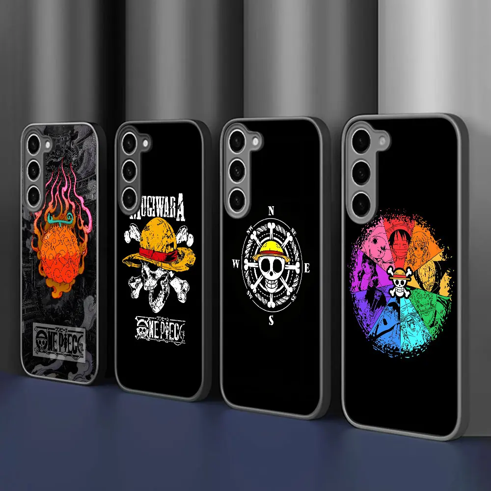 Cool One Piece Logo Case for Samsung Galaxy A55 A56 A16 A15 A17 A54 A21s A26 A51 A31 A36 A52 A14 A23 Matte Frosted Phone Cover