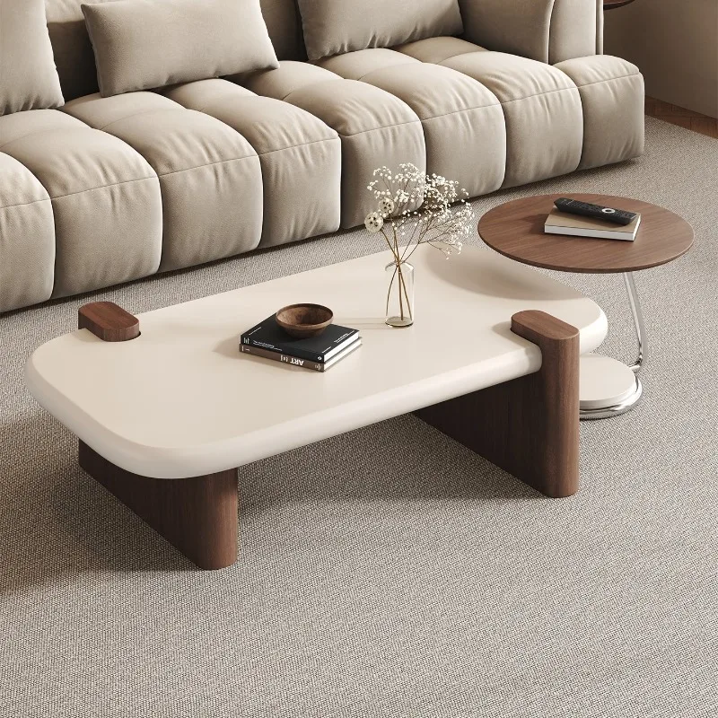 Mesas de Centro Japonesas Sencillas de Diseño Moderno, Mesas de Centro Bajas Blancas, Glamorosas y de Primera Calidad, Muebles para Sala de Estar