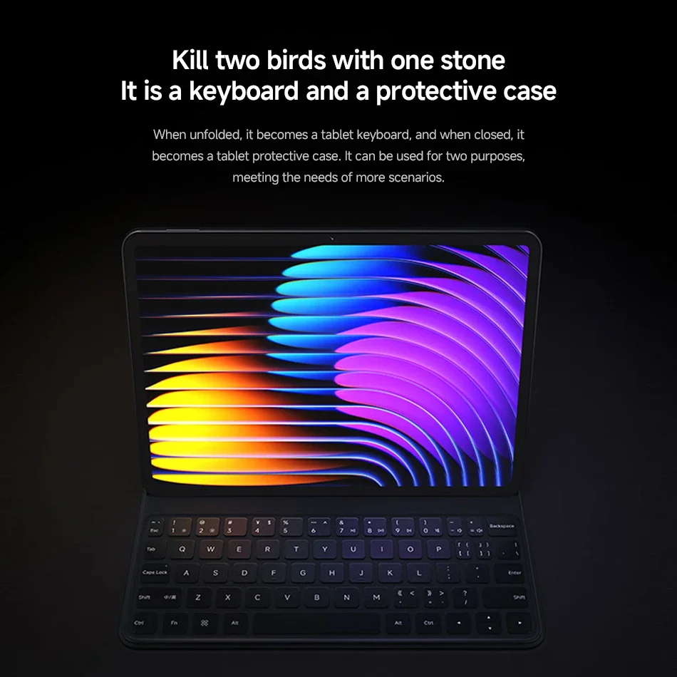2025 جديد وأصلي Xiaomi Pad 7 / 7 Pro حافظة لوحة المفاتيح الإنجليزية 64-مفتاح لـ Mi Tablet 7 / 7Pro لوحة المفاتيح المغناطيسية PU الغطاء الواقي
