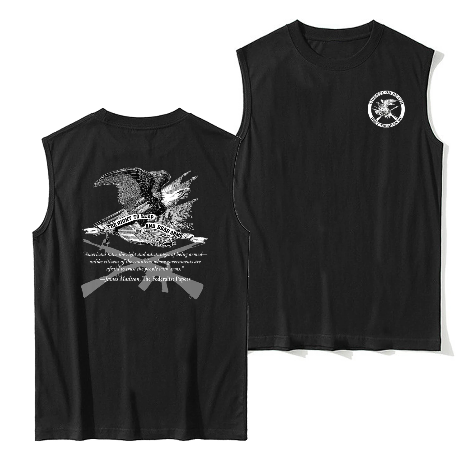 James Madison The Federalist Papers Quote 2nd Amendment Tanktop 100% Cotton O-Neck Summer Casual Mens Vest Sleeveless T-shirt