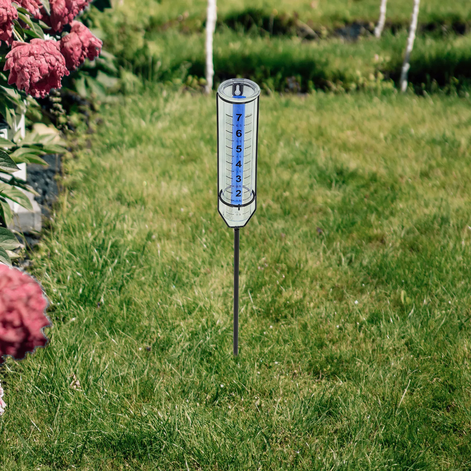 

Upgraded Large Garden Rain Gauge Outdoor Accurate Rain Measure Gauge for Yard Lawn Deck Railing Easy Installation