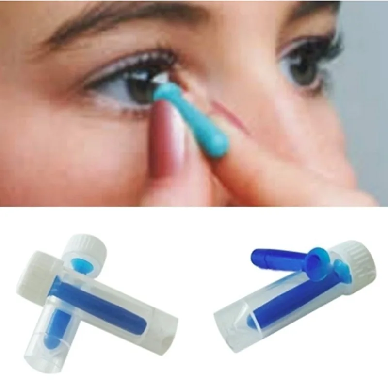 Spezielle Pinzette aus rostfreiem Kunststoff für Kontaktlinsen, Kontaktlinsen-Einsetzer, Entferner, weiche Pinzette, Make-up-Werkzeuge, tragbare Tragehilfe