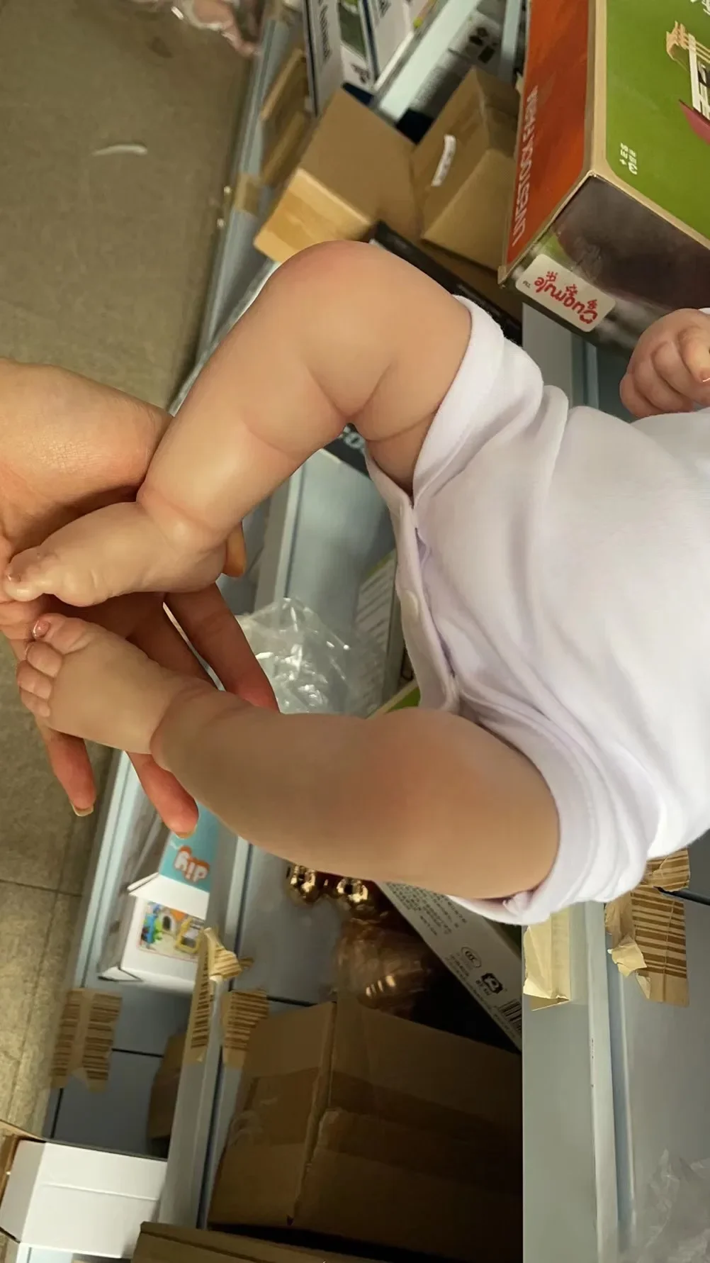 Bambola rinata d'arte da collezione di alta qualità LouLou da 19 pollici, realistica, morbida al tatto, con capelli disegnati a mano