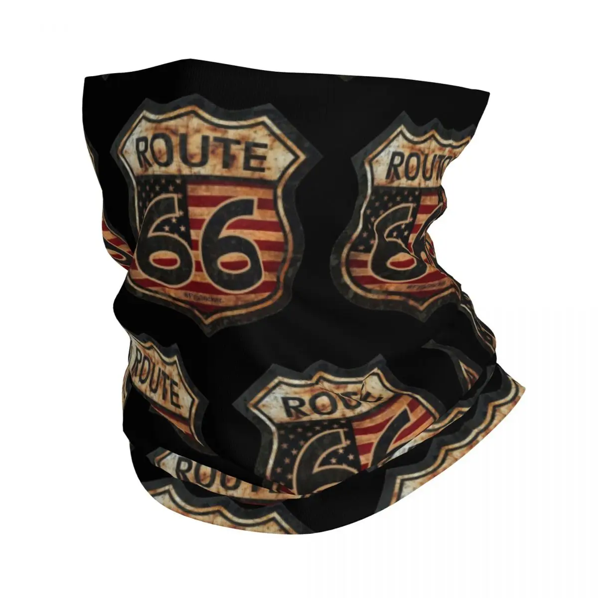 

Route 66 Road Highway Bandana Neck Gaiter Printed Balaclavas Face Scarf Warm Cycling Fishing Unisex Winter Motorcycle Gaiter