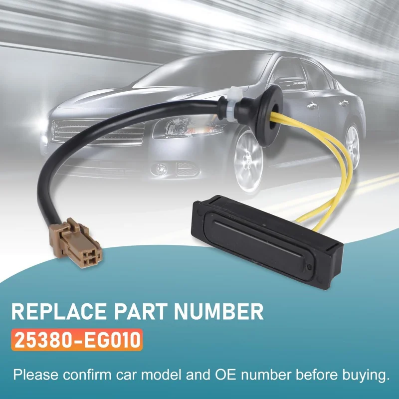25380-EG010 Car Rear Trunk Lid Release Tailgate Opening Switch for 2009-2014 Nissan Maxima 2006-2010 Infiniti M35 M45 Replace