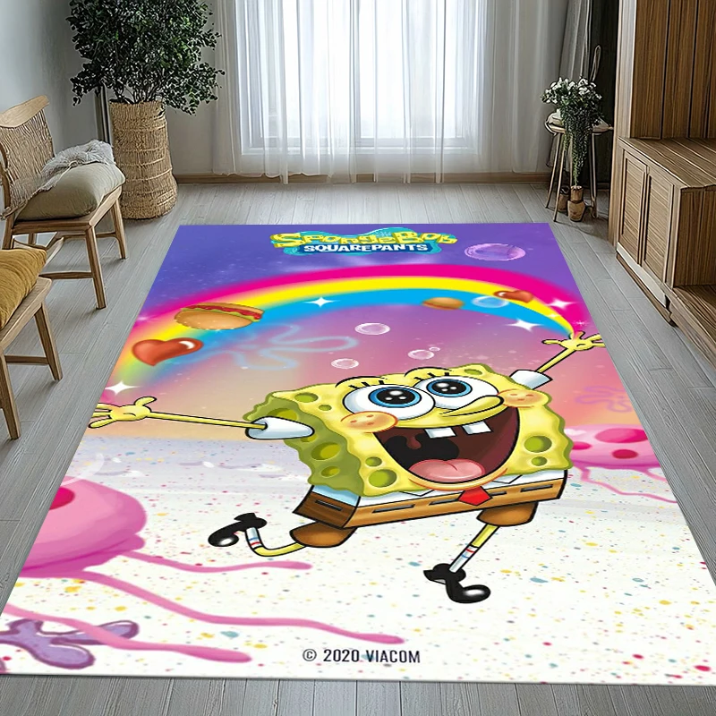 Funny S-SpongeBob Patrick Star Cartoon Living Room Non-Slip Area Rug Soft Carpet for Bedroom Playroom Sofa,Home Decor Doormat