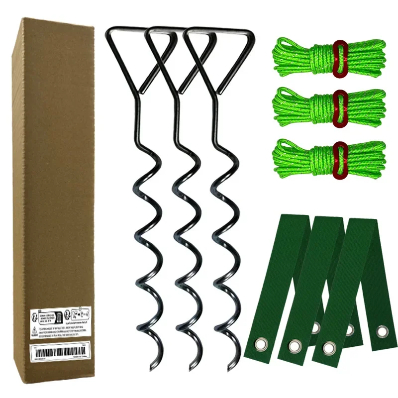 Spiral-nailed Heavy-duty Spiral Tree-stump Support and Fixation Kit