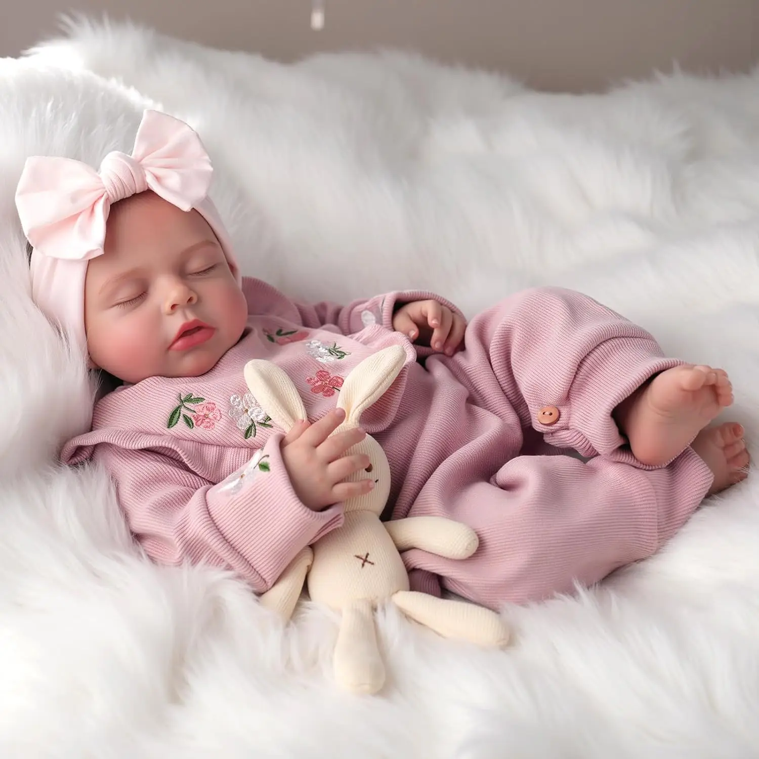 

20 Inch Realistic Newborn Baby Doll Sleeping Lifelike Reborn Doll for Girls Age 3+ with Gift Box