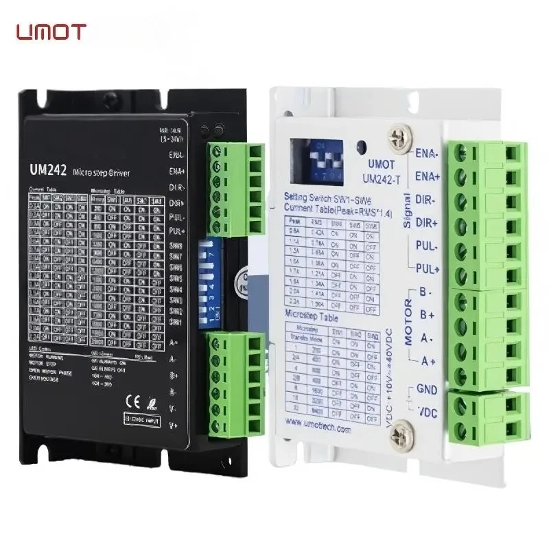 UMOT 20-50V DC 0.1-4A Pulse+direction RS485 Closed-Loop Hybrid Stepper Driver for 20-60mm Nema8/11/14/16/17/23/24 Stepper Motor