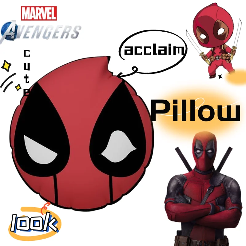 

new Iron Man Deadpool Cute Kawaii Creative Personality Anime Character Student Bedroom Sofa Throw Pillow Bolster Birthday Gift