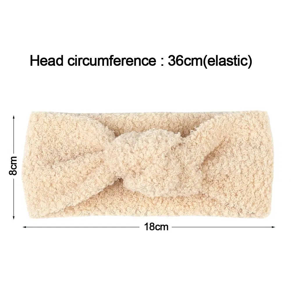 Teddy Fabric Baby Head Bands Girl Hairband Elastic Knot Top Turban Warm Hair Band Newborn Headwrap Autumn Winter