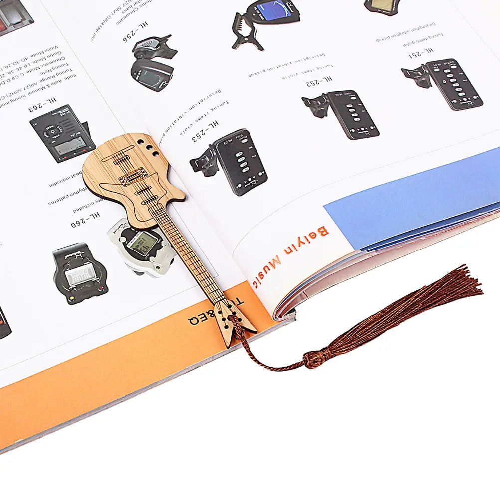 

Creative Guitar Shape -Friendly Page Marker Decoration Gift For Students Graduates Readers Book Lovers Guitar