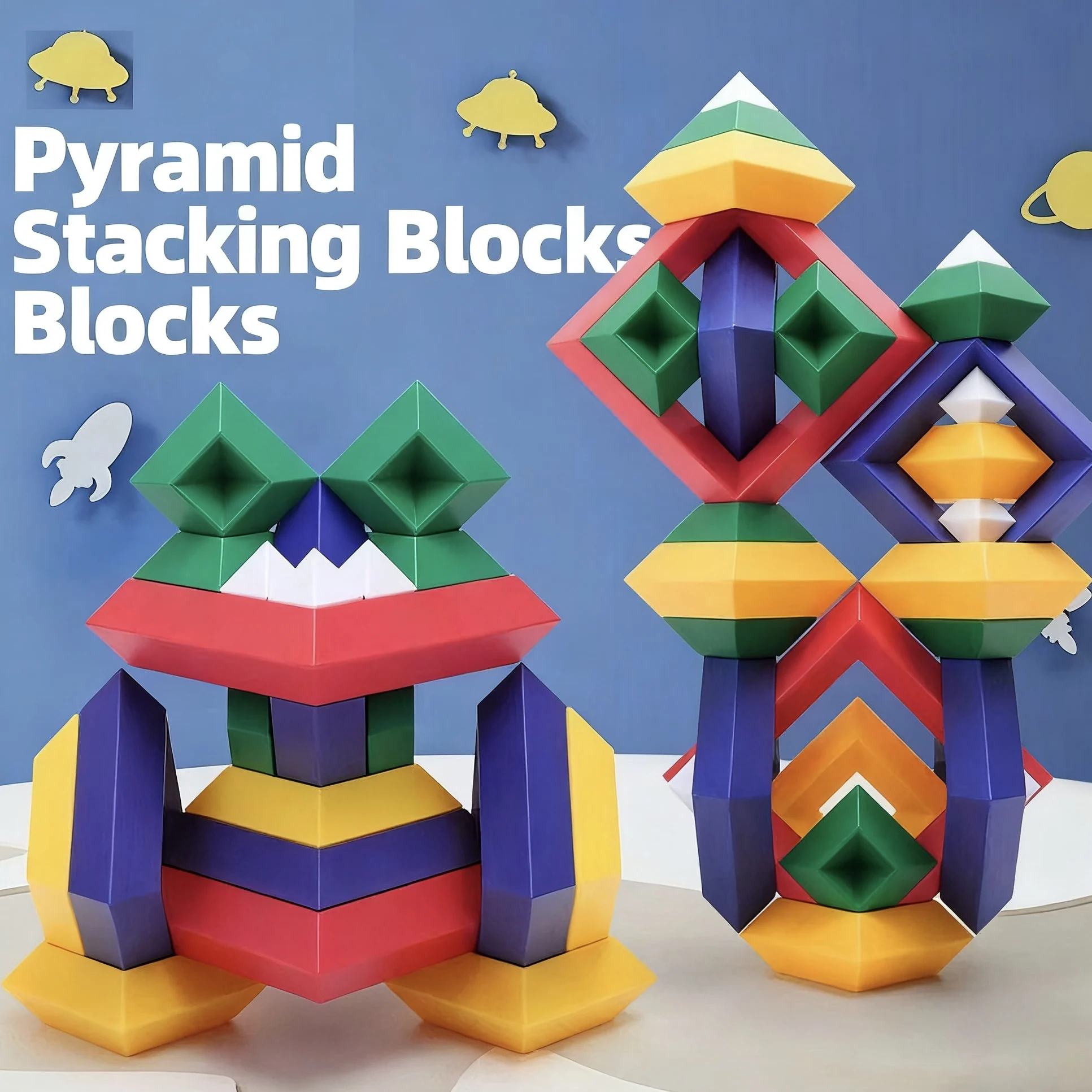 Educational Stacking Tower Toys for Kids Kindergarten Children DIY variety Stacking Building Blocks Children's Education Playset