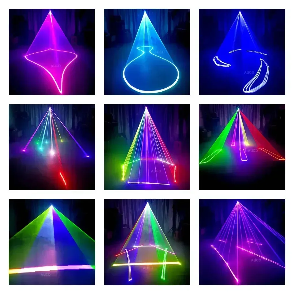 Projecteur laser d'animation RGB 1W-5W, application pour téléphone Apple et Android, programmation DMX, DJ, mariage, Noël, éclairage de scène