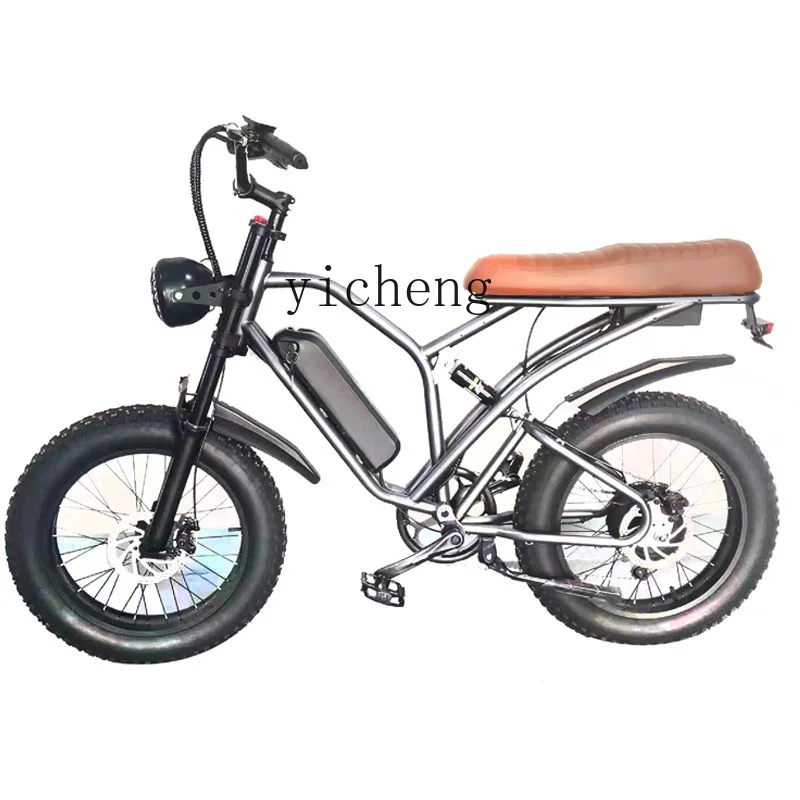 Yy20-Inch Electric Snow Bike Front and Rear Damper Fat Tire Variable Speed Beach off-Road