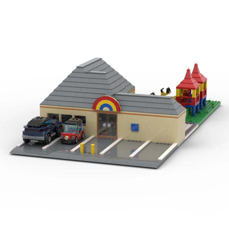 3058 قطعة MOC الرعاية النهارية مدينة نموذج اللبنات العمارة تجميع DIY بها بنفسك ألعاب إبداعية فكرة الاطفال هدايا عيد الميلاد عيد ميلاد #5