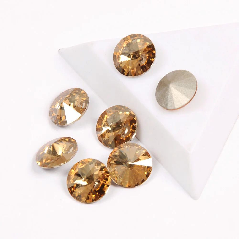 CTPA3bI 1122 Rivoli Brillantschliff K9 Kristall-Strasssteine Glitzer Spitzboden Strass in verschiedenen Farben für Schmuck, Kleider und Bastelarbeiten – Detail 16