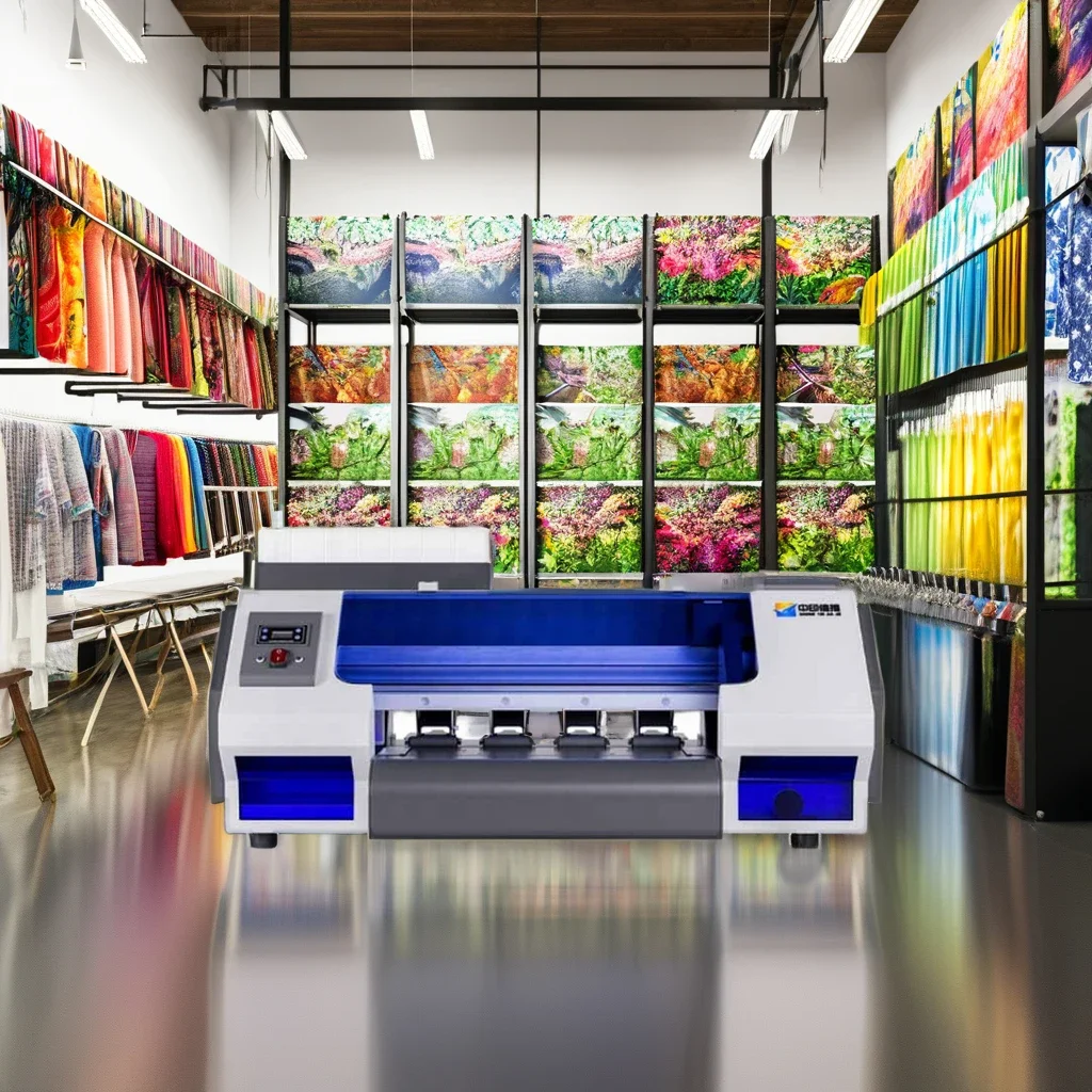 XP600 A3 DTF Printer Clothing 2 Head Digital Polyester Film Automatic A1 A3 7 Color 1 Year Warranty