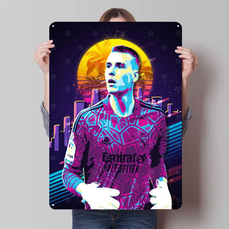 Andriy Lunin металлический знак футболист плакат украшения дома настраиваемые жестяные вывески для украшения стен