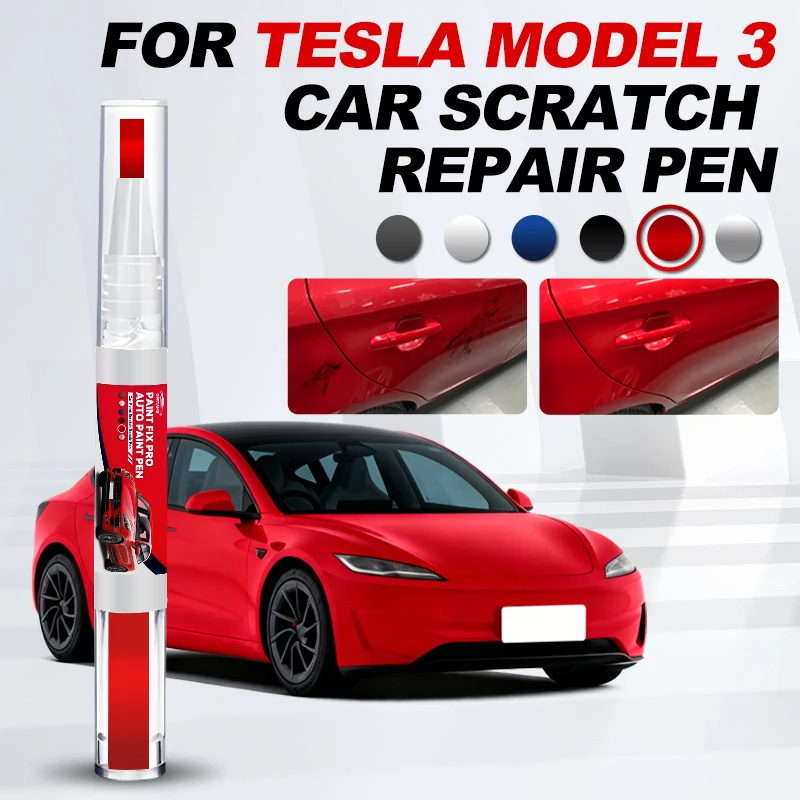 Car Tool Accessories For Tesla Model S Car Scratch Paint Pen Deep Scratch Repair Removal White Black Red Silver Blue Grey Scr