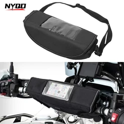Universal Motorcycle Handlebar Bag with Touchscreen Phone Storage Bag For BMW R1200GS R 1250GS For Suzuki For Kawasaki