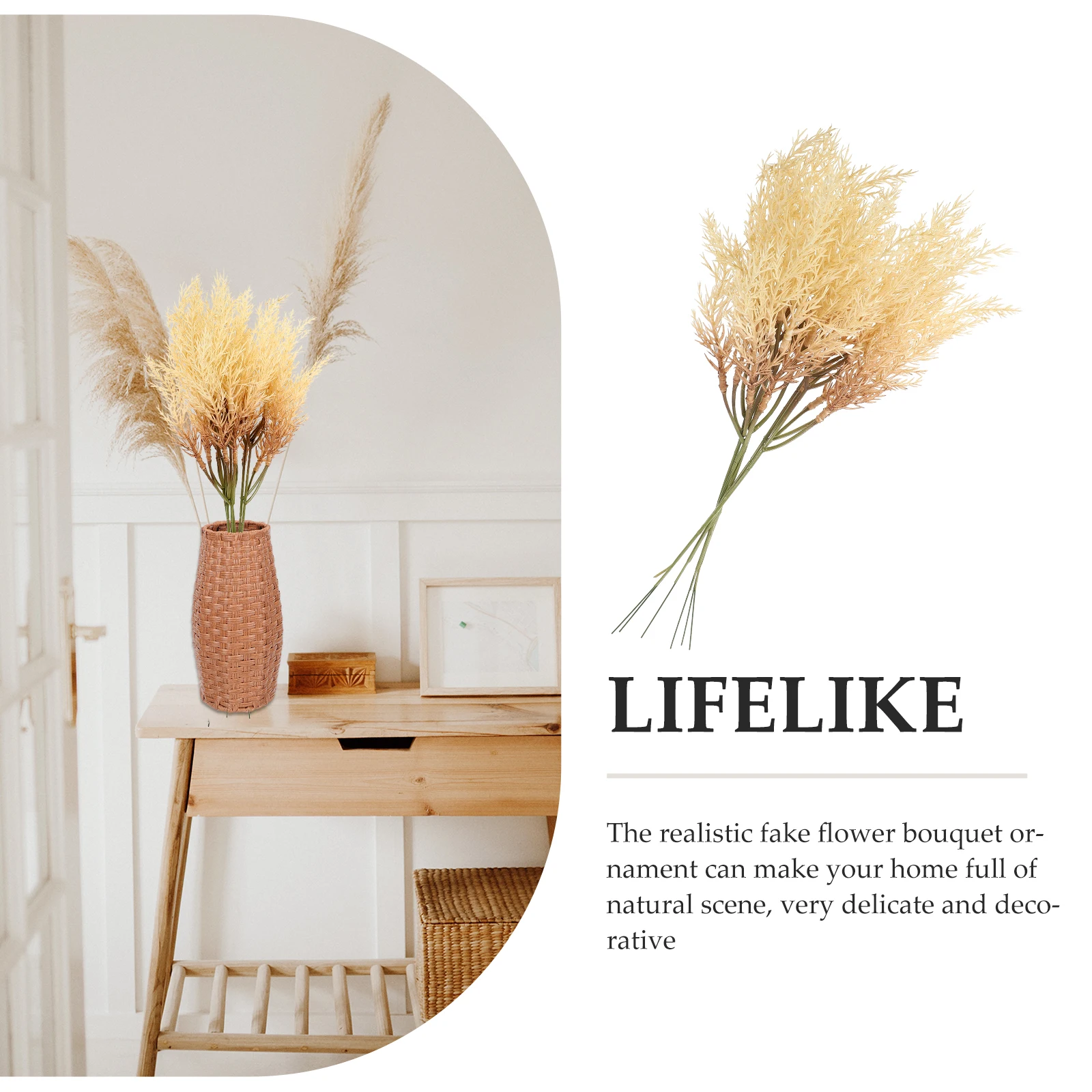 

Artificial Flower Decoration Flowers Fake Home Realistic Decorations Bouquet Indoor Dried