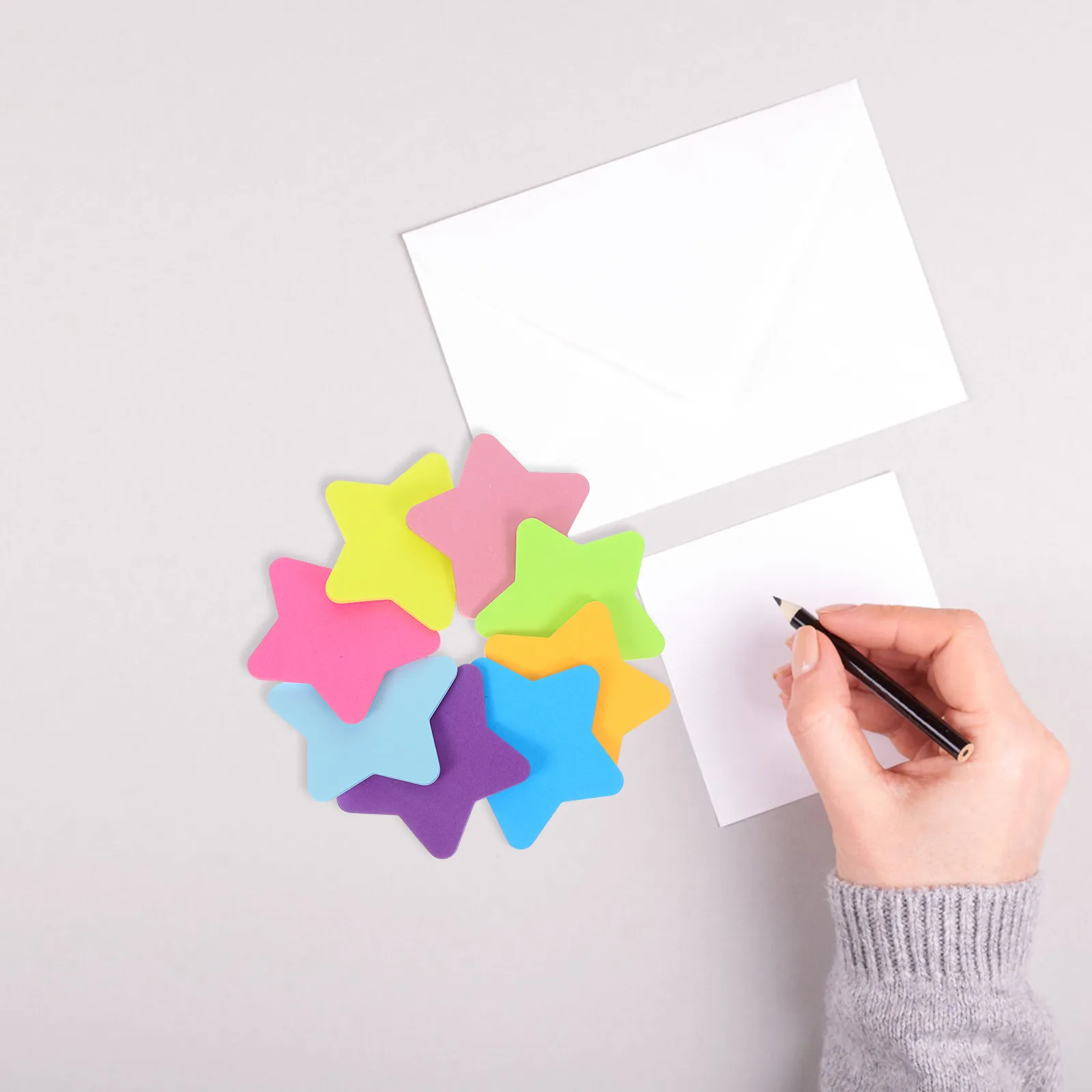 

Набор из 16 разноцветных самоклеящихся стикеров в форме звезды, привлекательные пятиконечные блокноты для ежедневника, органайзера, блокнота, милые и стильные.