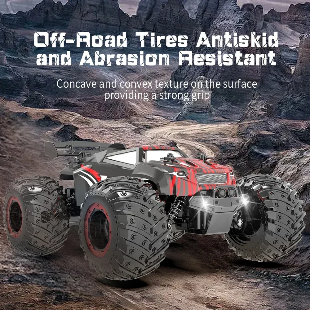 JJRC Q105 1:18 20 km/u 2,4 GHz dubbele motoren rijden klimmen met LED-licht off-road afstandsbediening auto's drift monster vrachtwagen speelgoed