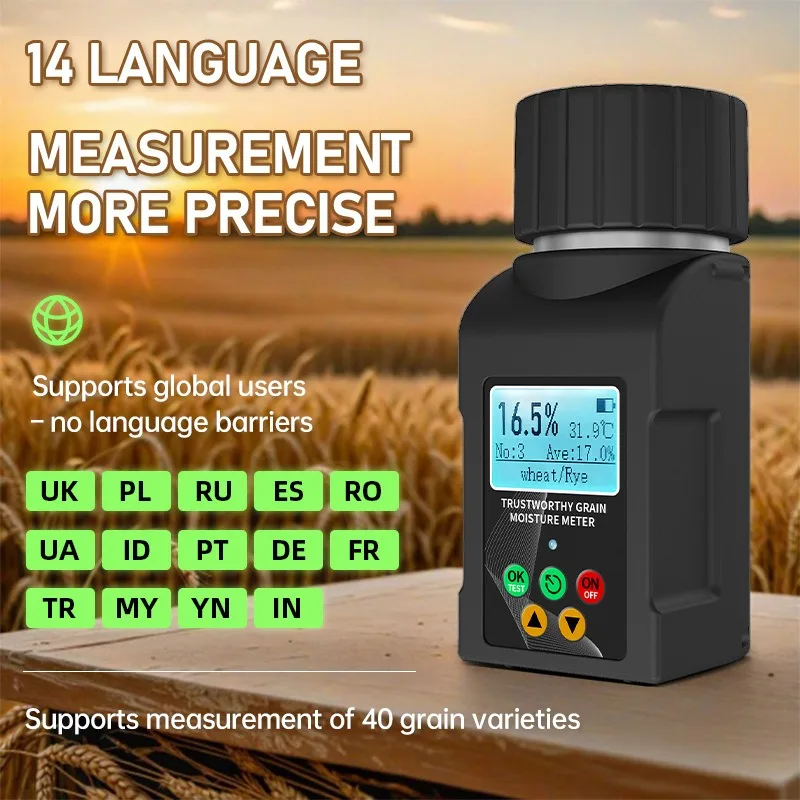 

Multilingual Moisture Analyzer 14 Languages Coffee Cocoa Bean Tea Black Pepper Vanilla Tester