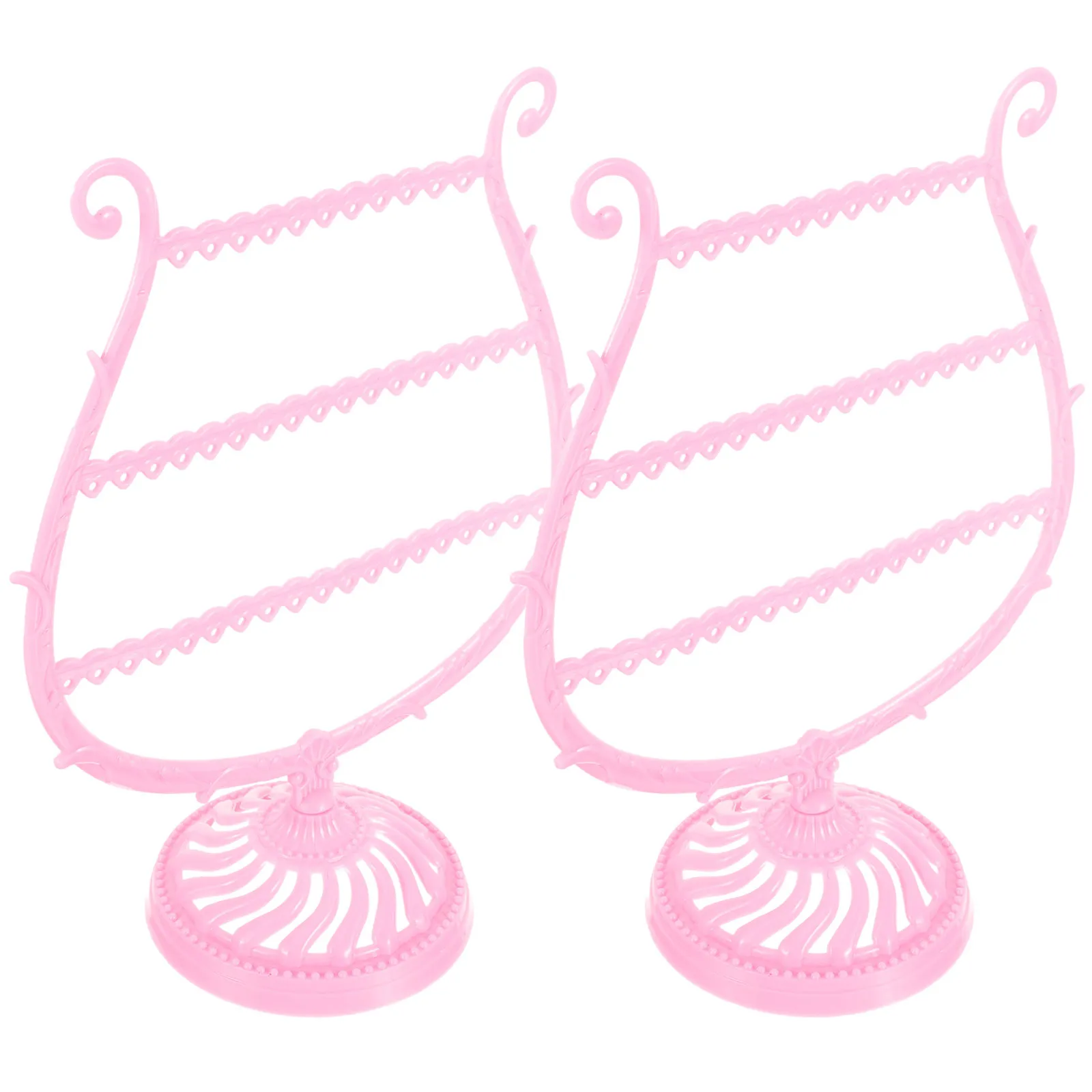 

2Pcs Jewelry Organizer Earring Holder Wine Cup Shape Compact Multi-Area Display Stand for Earrings Studs Dangle Storage