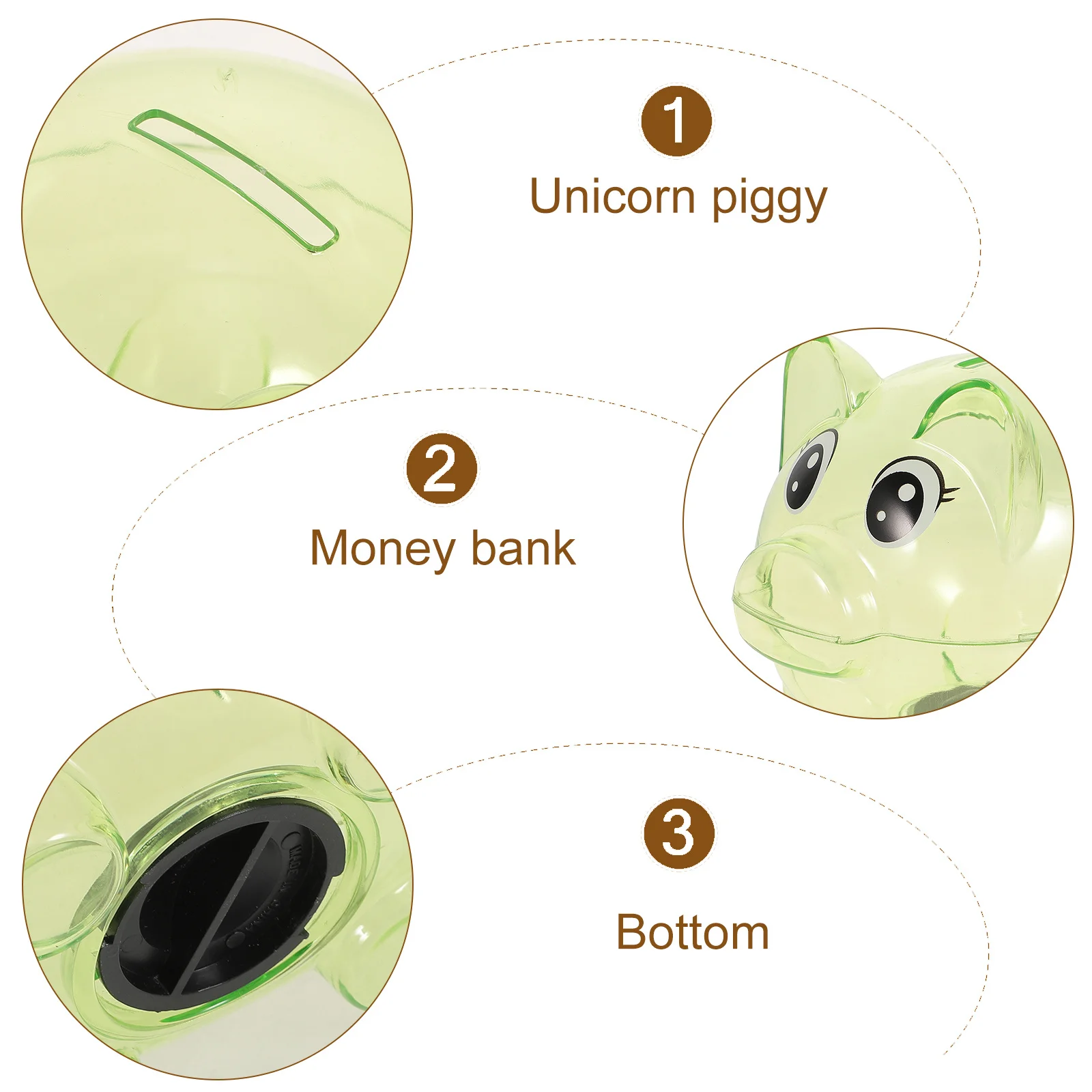 2 pièces banque de pièces transparente enfants tirelire artisanat exquis cadeau Unique développer la capacité de gestion financière