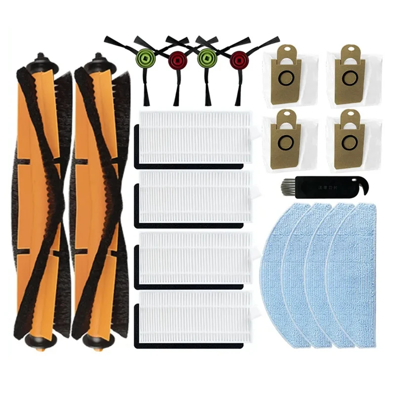 For Liectroux M200 Robot Vacuum Cleaner Spare Parts Accessories Main Side Brush Hepa Filter Mop Rag Cloth Dust Bag