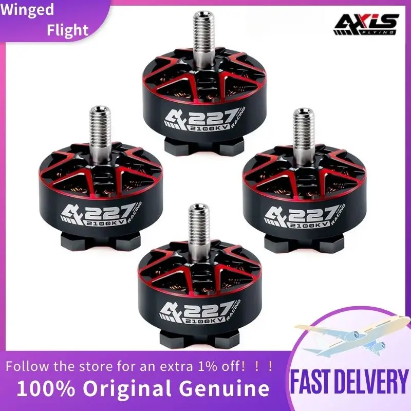 AxisFlying AF227 1960KV/2100KV /2150KV 6S Brushless Motor 5mm for Professional Competition/Freestyle/Bando 5 inch RC FPV Drone