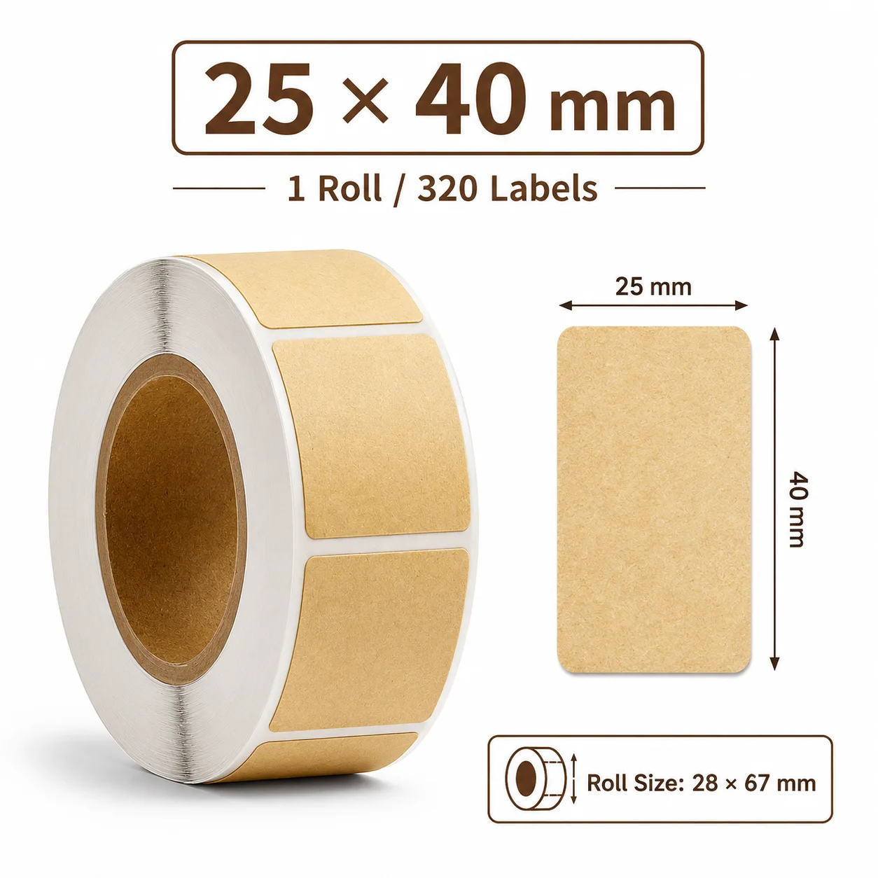 260-800개 크라프트 접착 라벨, 캔닝 병용 스티커 - Sticker Label Roll 리뷰 및 가격