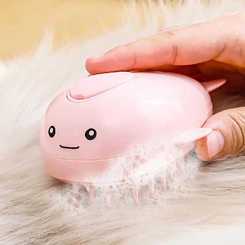 Pet Spray Brush Anti-Static Cat Grooming Brush Cute Massage Steamer Brush Comfortable Cat Deshedding Brush Massage Brush