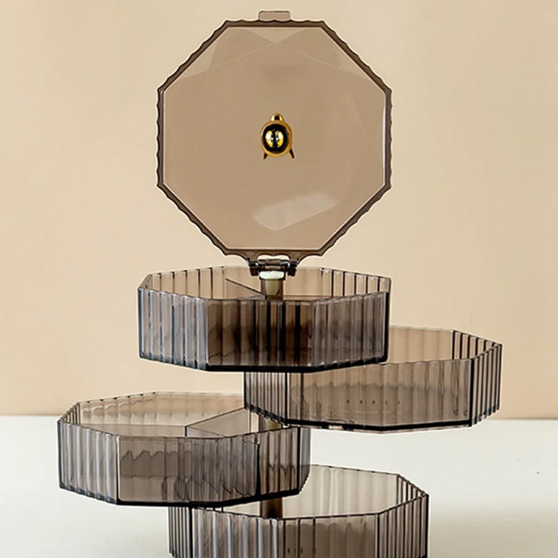 Boîte à bijoux en acrylique avec poignée, boîtes à bijoux transparentes pour femmes et filles, maquillage